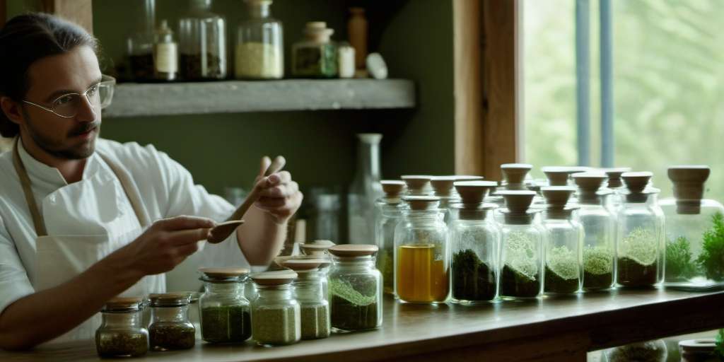alt=imagen en la que se muestra la elaboración de medicamentos homeopáticos