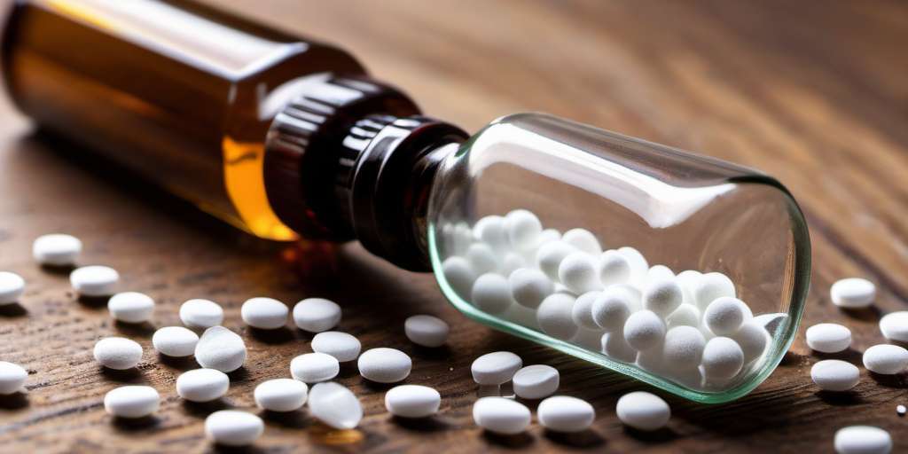 alt=imagen de frasco con gránulos de policrestos homeopáticos