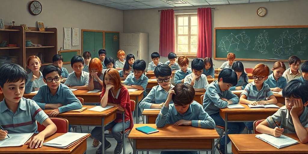 alt=aula en la escuela con niños estudiando
