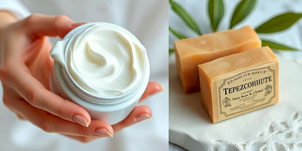 alt=imagen de crema y jabón de Tepezcohuite para quemaduras y regenerar la piel