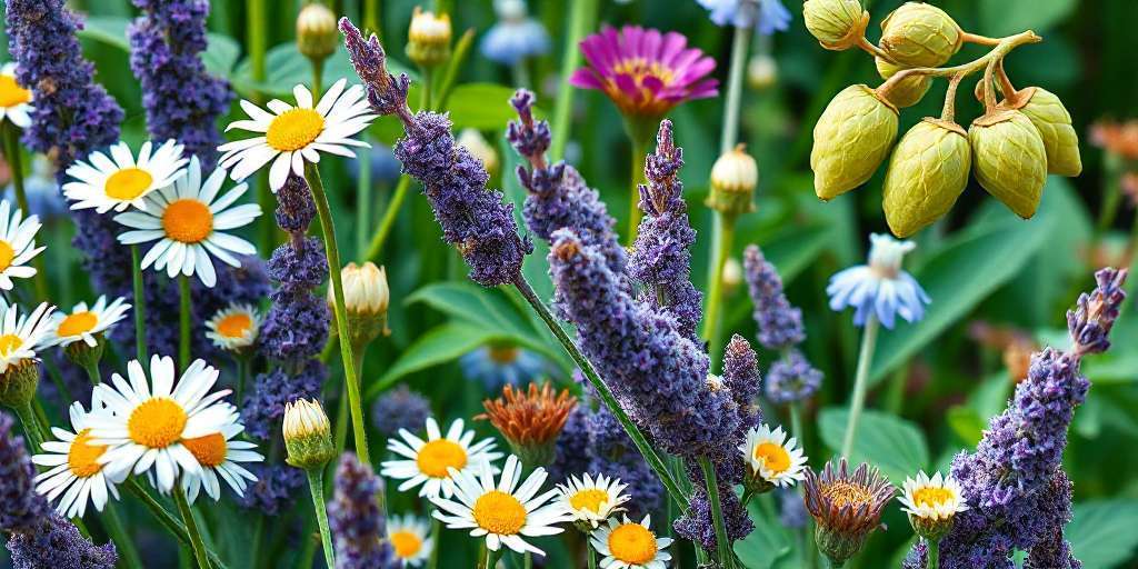 alt=campo de plantas medicinales variadas para el insomnio